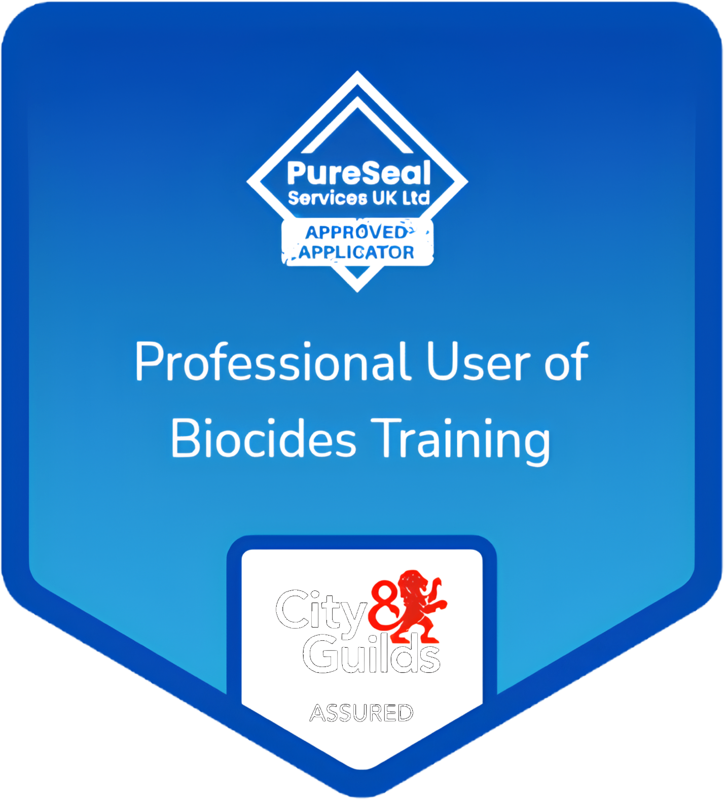 PureSeal Services UK Approved Applicator — Professional User of Biocides Training, City & Guilds Assured